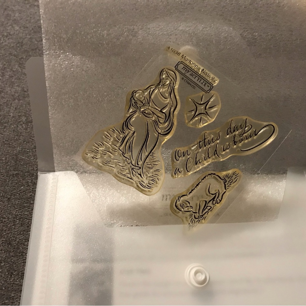 New Close to my Heart Acrylix Stamps -  Madonna Nativity